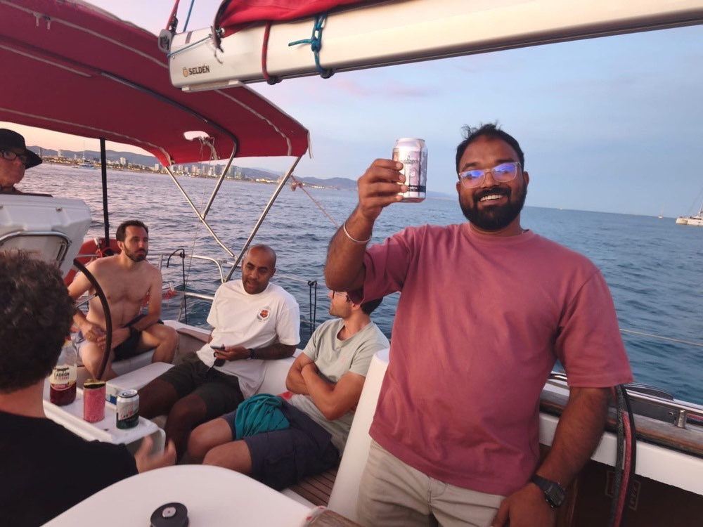 A toast on deck during Edition 02